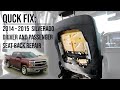 Quick Repair of the 2014 - 2018 Chevy Silverado/GMC Sierra Driver and Passenger Seat Back (23365180)