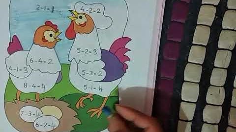 MATHS || NUMBER WORK || SUBTRACT AND COLOUR || COLOURING ACTIVITY || USEFUL FOR KG KIDS ||