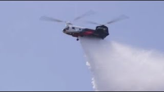 Chinook CH47 Helicopter Water Supply Operation