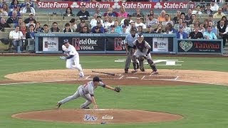 ATL@LAD: Medlen makes a slick play on a comebacker