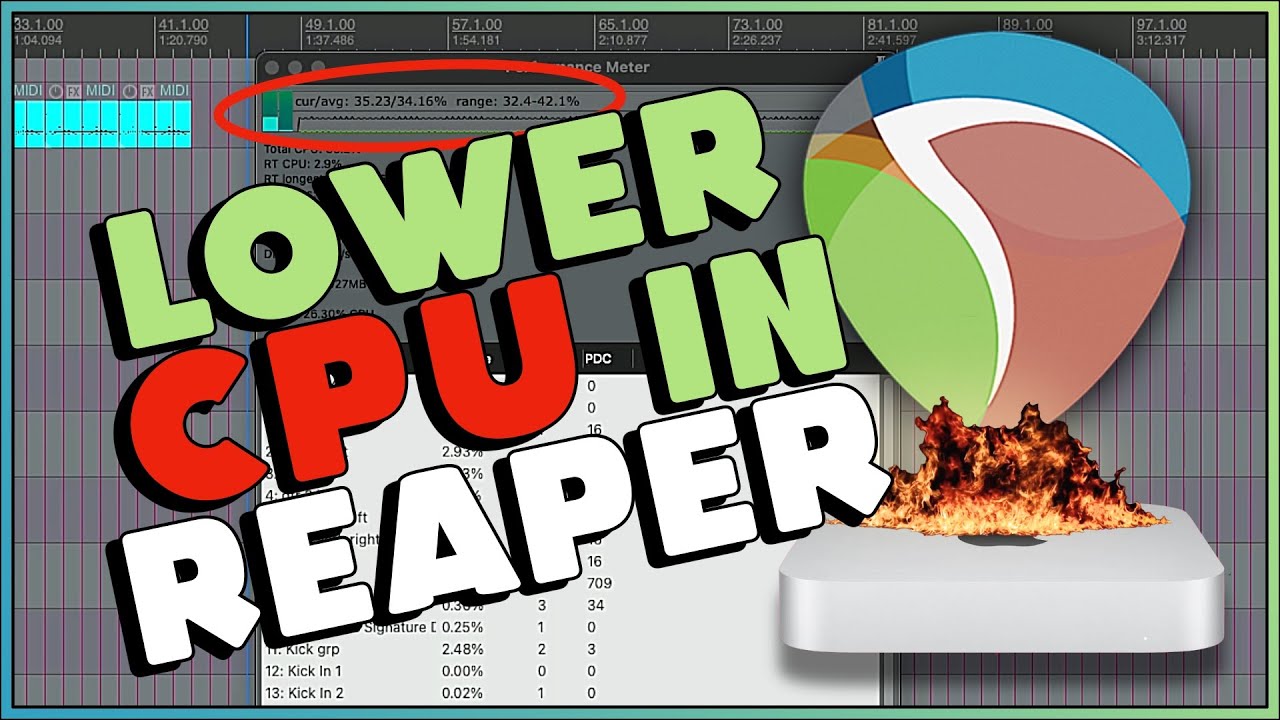 4 ways to reduce CPU load in REAPER YouTube