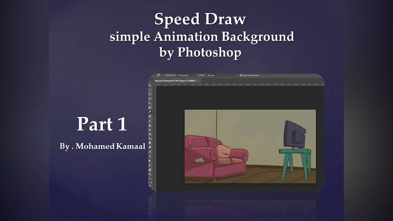 Speed Draw simple Animation Background by Photoshop