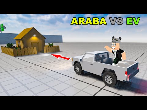 Araba vs Ev !! Araba Kaza Oyunu - Panda ile Teardown