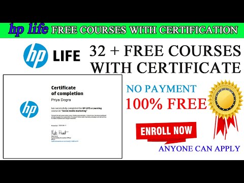 HP Free Courses with Certificate | 32+ Free Courses & Certificates from HP LIFE |HP LIFE FreeCourses
