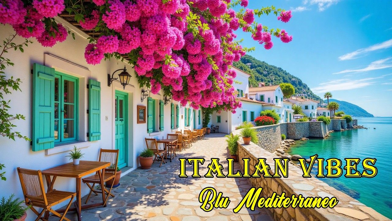The Best 🇮🇹 Italian Music🎶 Italian Vibes 🎶 1+ Hour Scenic Amalfi Coast & Lake Como Relaxation 4K