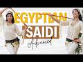 Egyptian Saidi Belly Dance! 🔥 18-Min Advanced Shimmy & Belly Roll | Sweat and Learn!