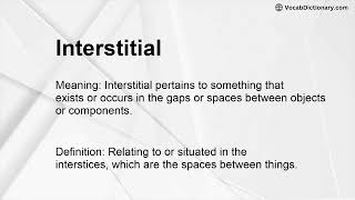 Interstitial Meaning