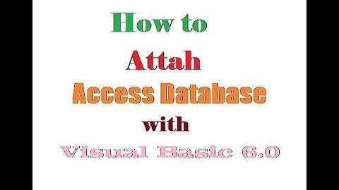 How to attach access database with visual basic - Lunar Computer College