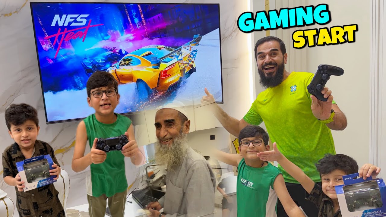 ⁣Play station setup karlia finally 😍 Abuji ka reaction 😂