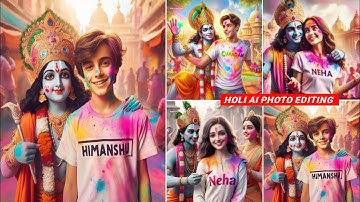 Krishna ke Saat Holi 3D Image Kaise Create Kare | Holi Images Create Bing | Holi Ai Photo Editing