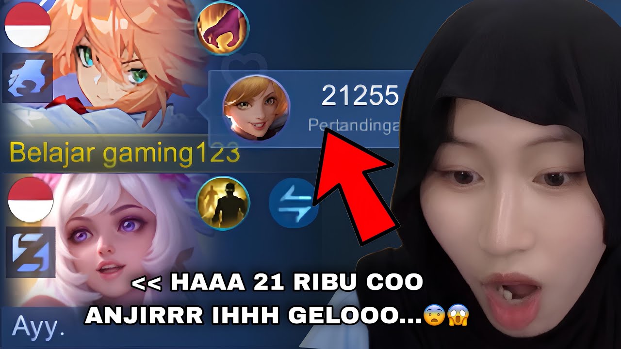 REAKSI STREAMER CEWE CANTIK TIKTOK KETIKA MELIHAT FANNY 21K MATCH…☠️( reaksinya😨)