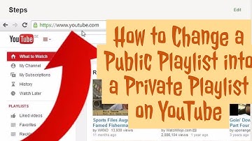 How to Change a Public Playlist into a Private Playlist on YouTube