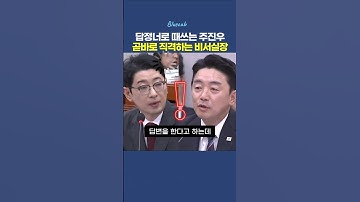 기존쌔 강훈식 사자후에 벌벌 떨고 말 ㄷ더듬는 쫄보 주진우!!! #국정감사