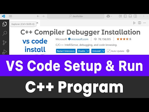 How to Setup Visual Studio Code and Run C++ Program | G++ Compiler, Extensions Installation