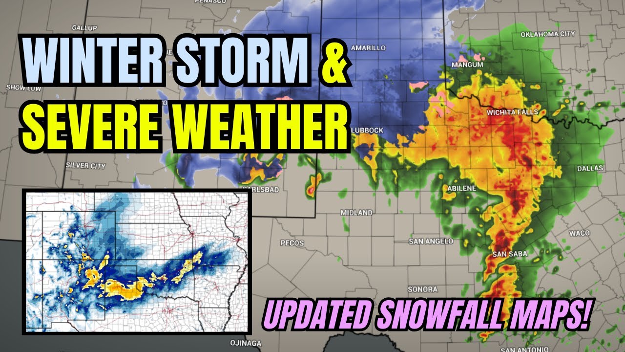 Heavy snow and strong storms across the Southern Plains tonight - YouTube