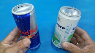 Como fazer cofrinho de latinha red bull