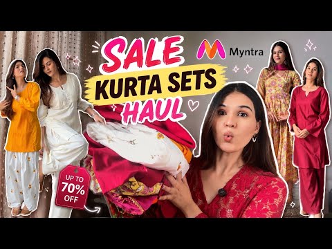 *HUGE* MYNTRA SALE HAUL,SUMMER KURTA SETS|| Swati Rathi #myntra #trending Farshi salwar suit