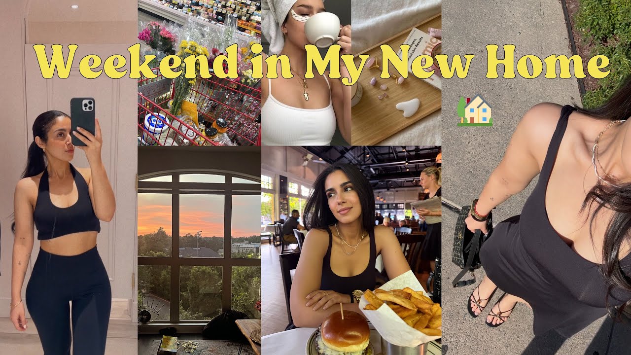 Solo weekend in my NEW HOME 🏡 skincare 💦 🧴 Gym 🧘🏻‍♀️ 🎀…