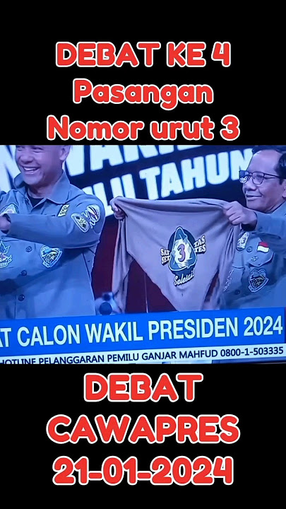 DEBAT KE 4, Pasangan Nomor Urut 3,DEBAT CAWAPRES 21-01-2024,#indonesia #damai #berita #info #rakyat