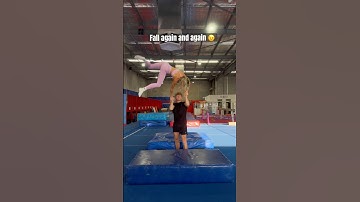 Acrobat falls from partner trick 👀