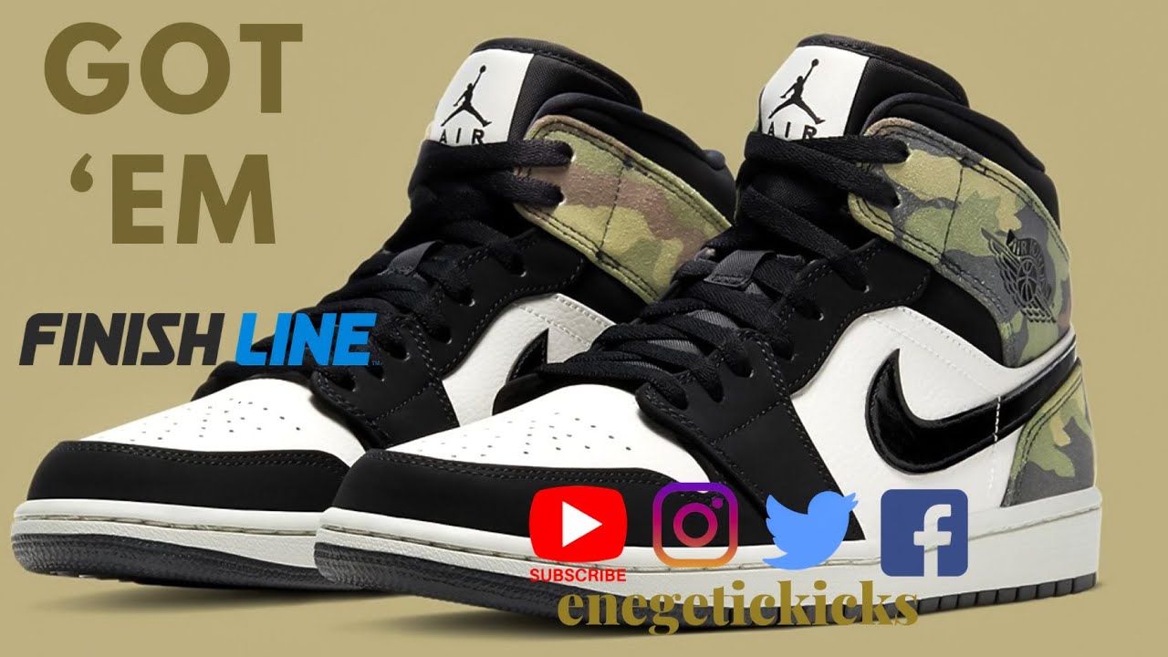 jordan 1 mid camo finish line