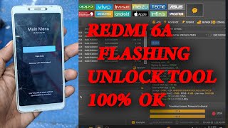 Redmi 6a flashing unlock tool 100% ok|| Redmi 6a recovery mode problem|| Redmi 6a hang on logo.