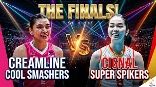 CREAMLINE COOL SMASHERS AND CIGNAL SUPER SPIKERS WILL FACE EACH OTHER FOR THE CROWN! #volleyball 