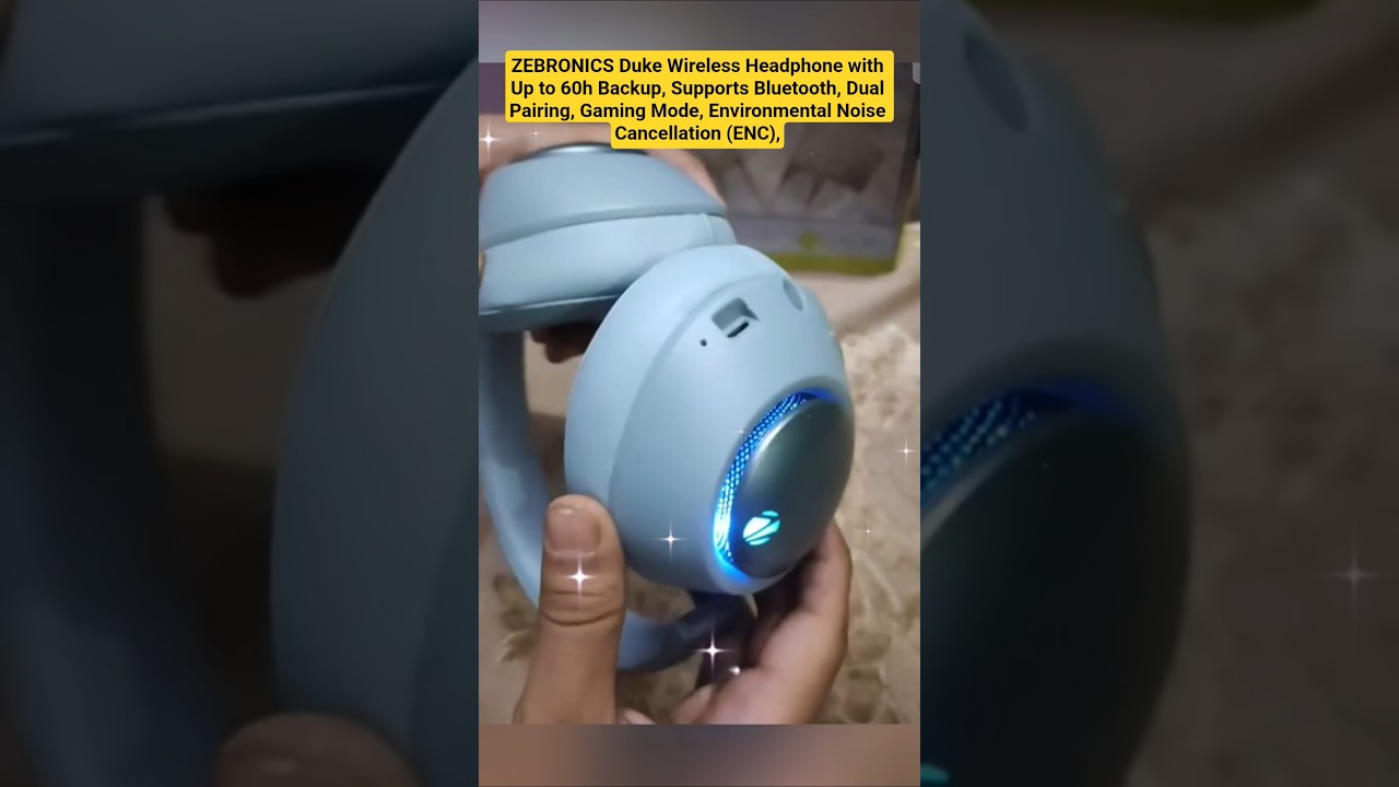 ZEBRONICS Duke Wireless Headphone with Up to 60h Backup🔥Dual Pairing✨ENC