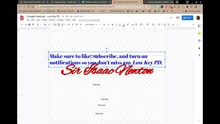 Low Key PD: Google Drawings - Arrange - Order