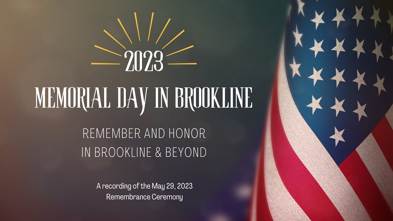 2023 Brookline Memorial Day Remembrance Ceremony YouTube