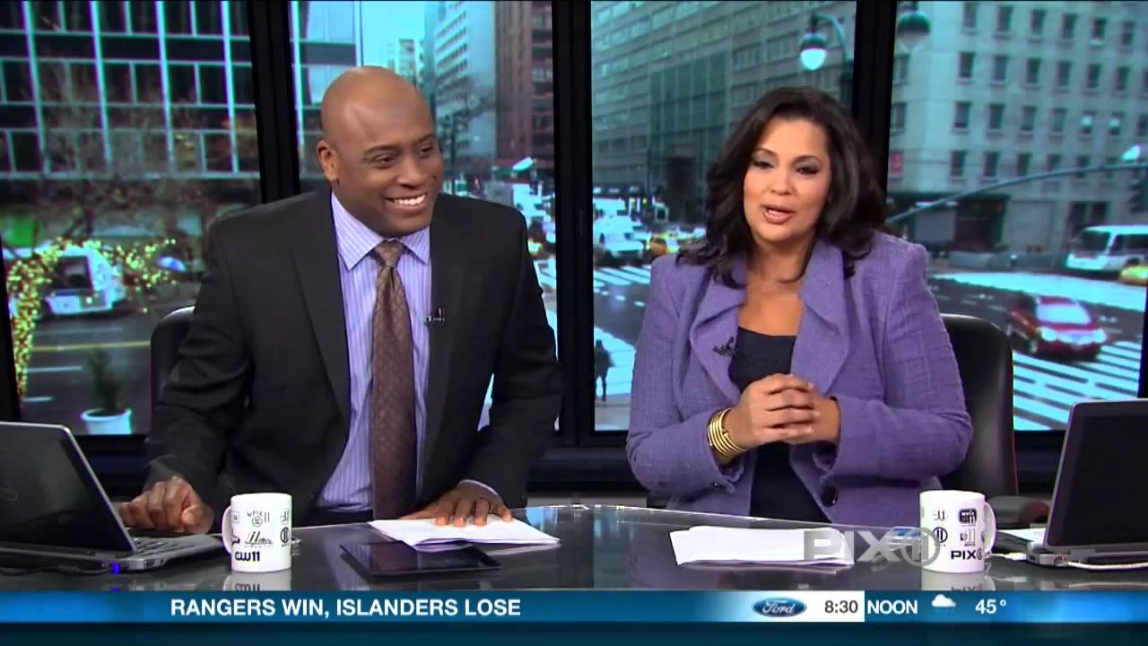 PIX11 Morning News - Sukanya Krishnan cuddling with Cameron Mathison (12-06-13)