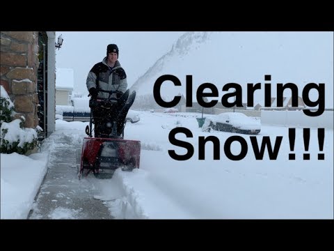 Clearing the First Snowfall of the Year - YouTube