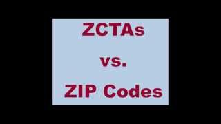 ZIP Code Databases: the Difference between a ZCTA and ZIP Code