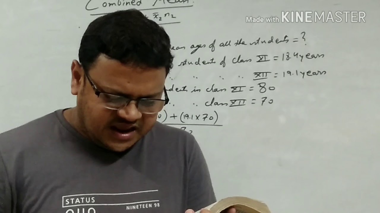 Combined Mean (Practical) || Statistics 