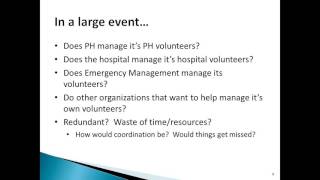 Volunteer Management within the NWWIHCC