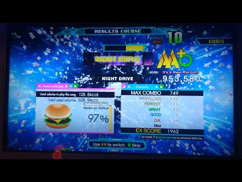 [DDR A20 PLUS] Night Drive Course [Basic 7] Green Full Combo 9th Course Trial