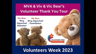 Viv & Vic Bears Thank You Tour   Volunteers Week 2023
