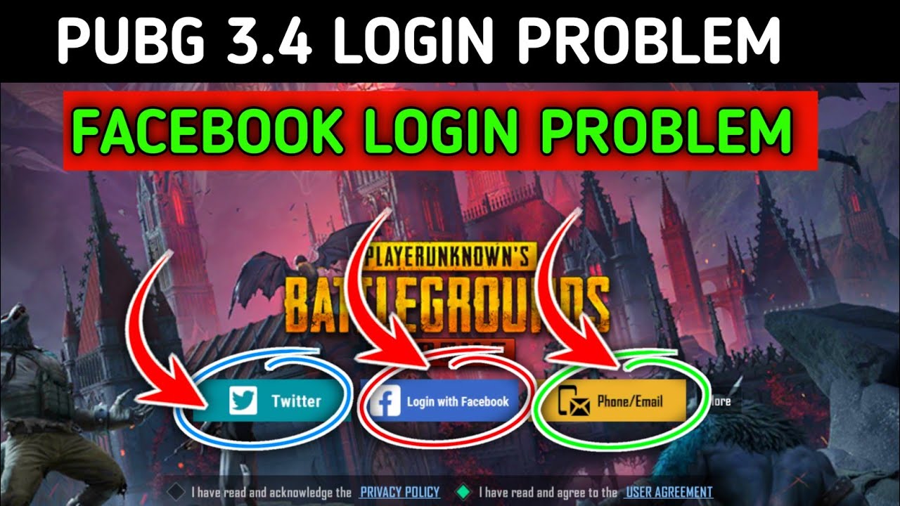 Pubg mobile Facebook login problem after 3.4 update ll Pubg login ...