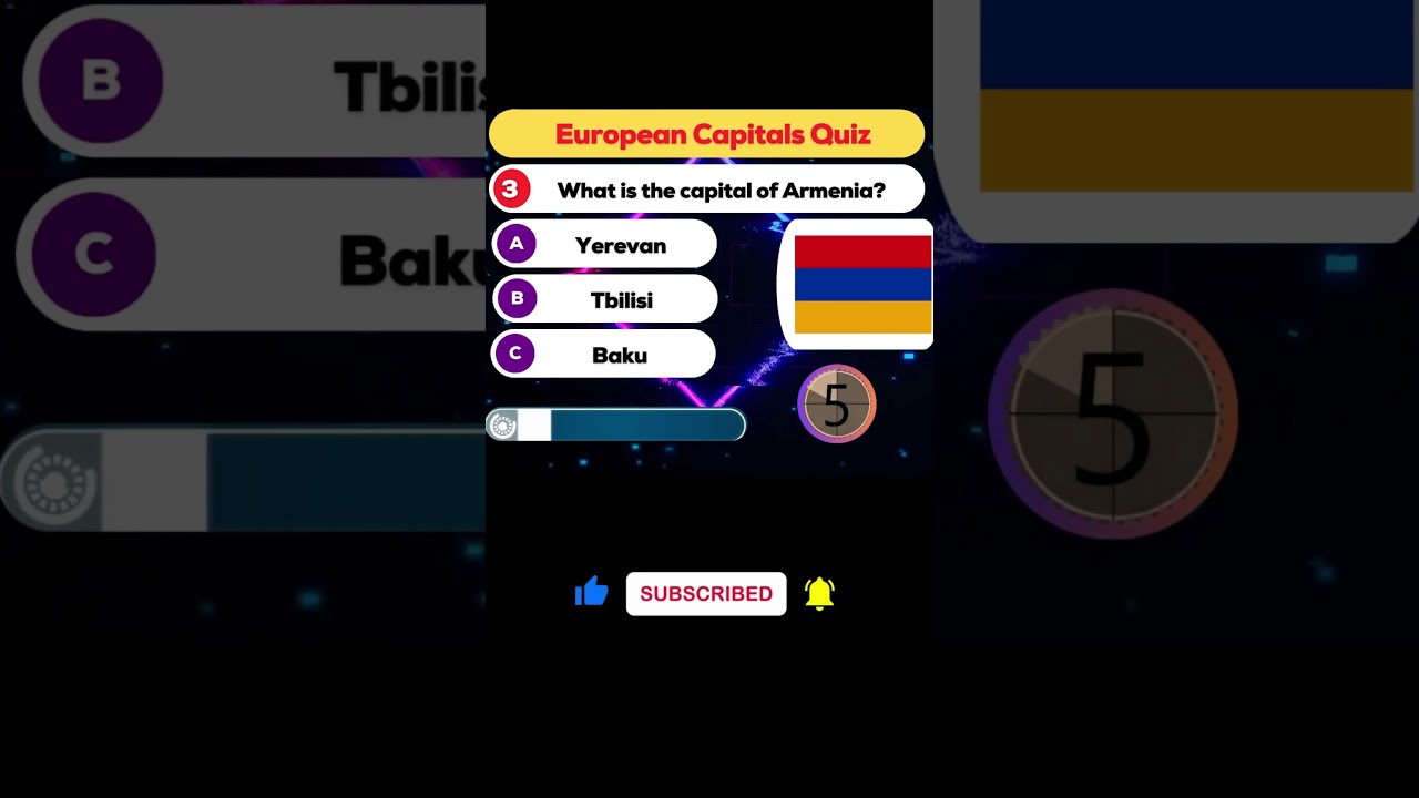 What is the capital of Armenia? General Knowledge Quiz 