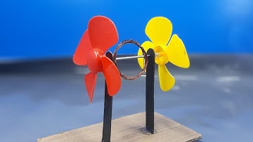 Fan Rotation coil by magnetic field _ Science Experiment