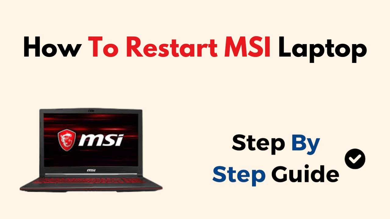 How To Restart MSI Laptop - YouTube