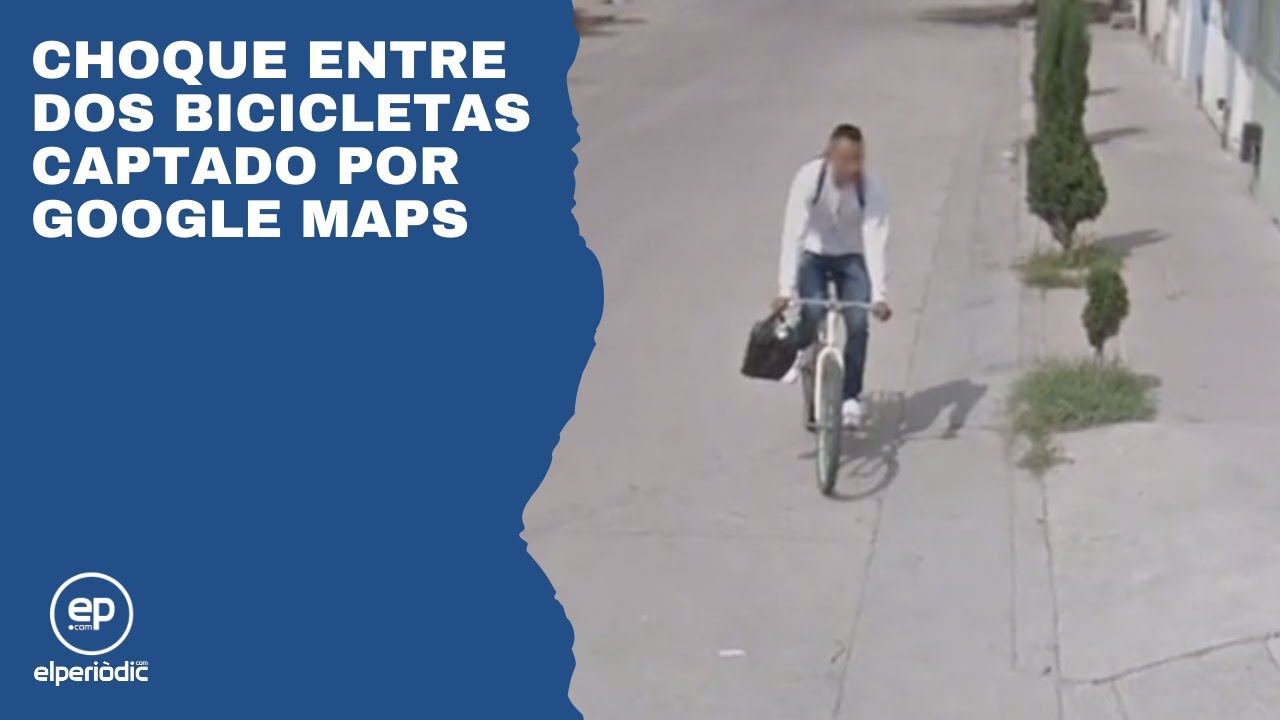 Choque entre dos bicicletas captado por Google Maps