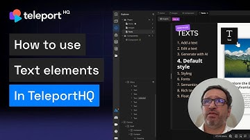 How to use texts in Teleport