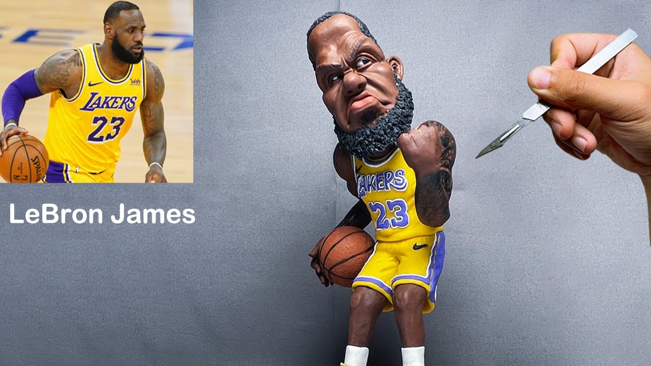 Sculpting LeBron James from polymer clay |  Funny Cartoon Version | Kay‘s Clay