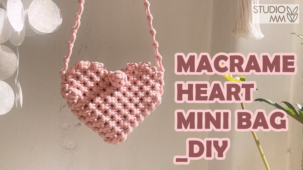 [MACRAME DIY] 하트모양 마크라메 가방 만들기