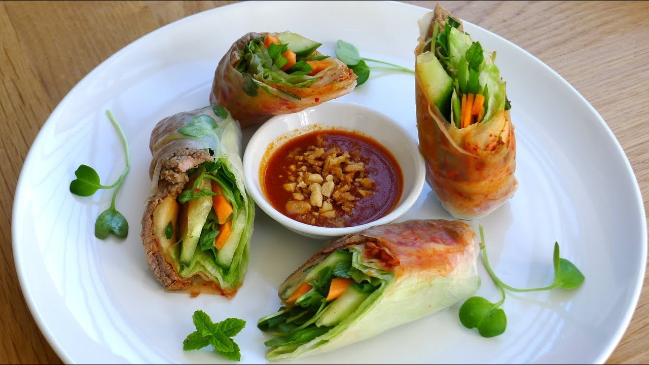 Bulgogi Spring Rolls - Goi Cuon Bo Han Quoc   Helen