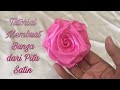 DIY - Cara Membuat Bunga dari Pita Satin Mudah | How to Make a Ribbon Flower Easy