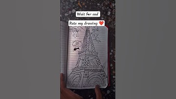 "✏️ Eiffel Tower Drawing | Paris Sketch in Notebook 🗼✨ #Shorts"