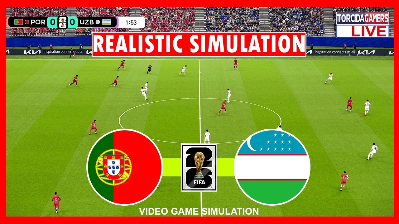 🔴Portugal vs Uzbekistan Live | World Cup 2026 | Full Match Stream | Video Game Simulation