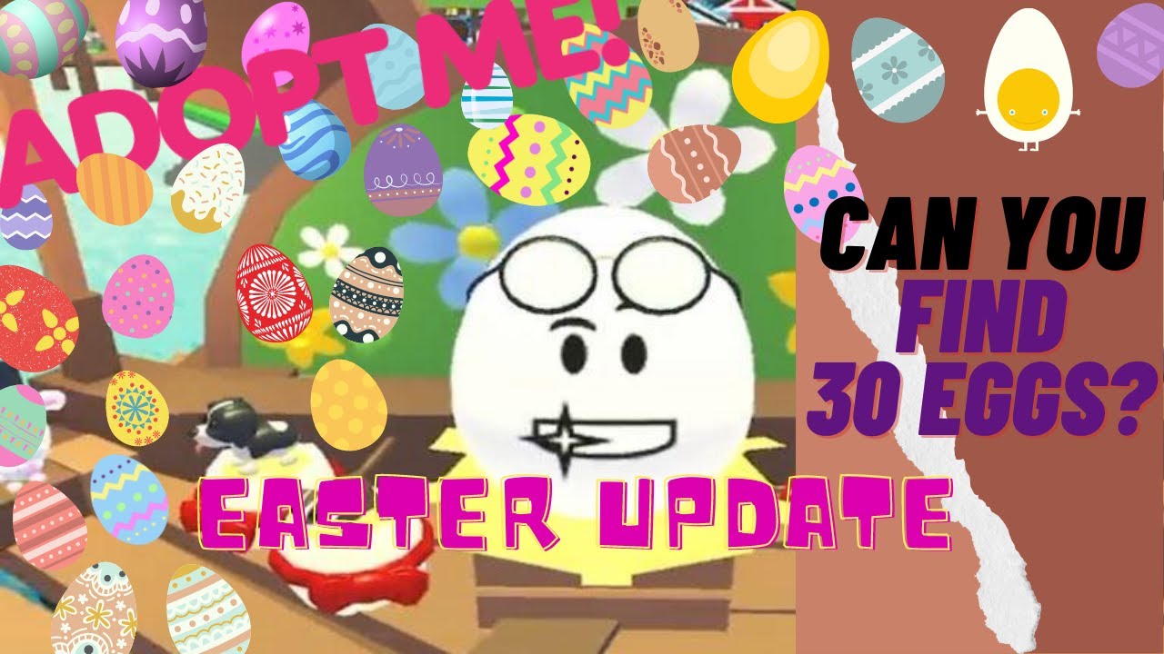 ATTEMPTING TO FIND ALL 30 EGGS in Adopt Me Easter Update Roblox YouTube